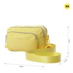 Bolso Cruzado Crossbody Amarillo Rectangular