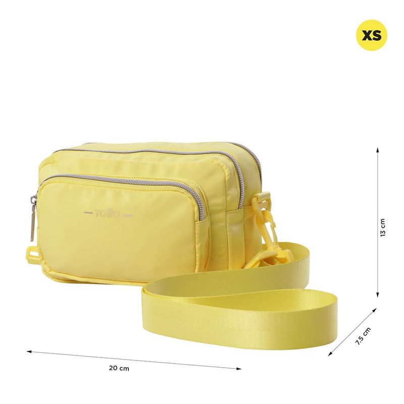 Bolso Cruzado Crossbody Amarillo Rectangular