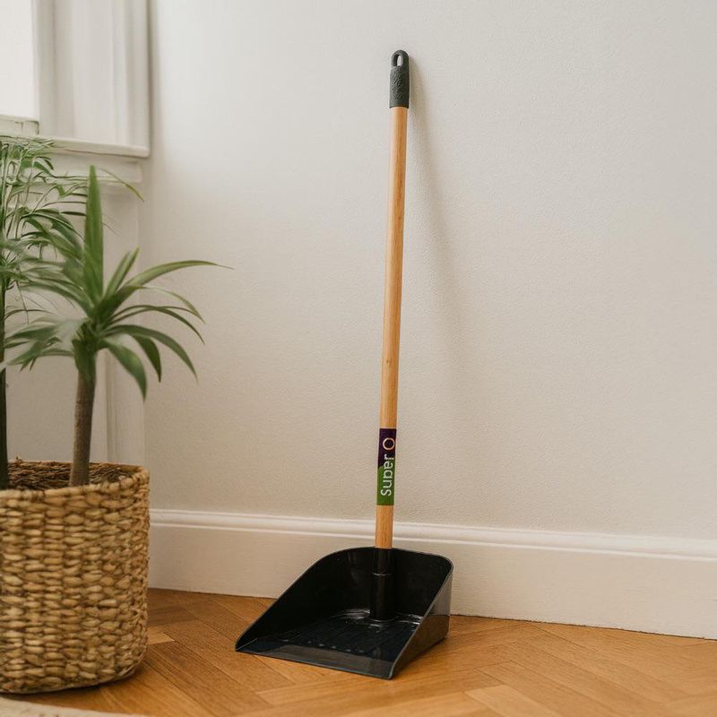 Recogedor de Basura Plástico sin Borde con Mango Largo