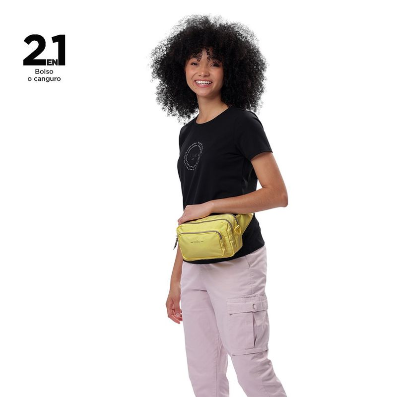 Bolso Cruzado Crossbody Amarillo Rectangular