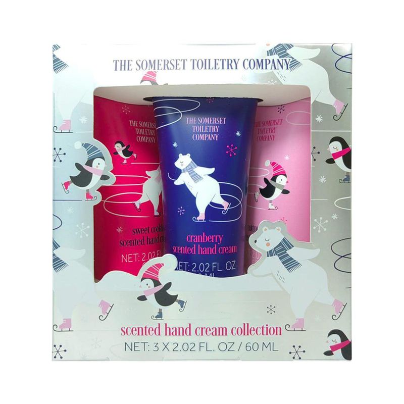 Set de Cremas de Manos Arándanos, Algodón de Azúcar y Galleta Dulce 60 Ml