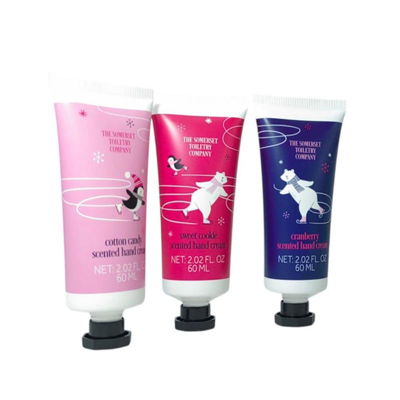 Set de Cremas de Manos Arándanos, Algodón de Azúcar y Galleta Dulce 60 Ml