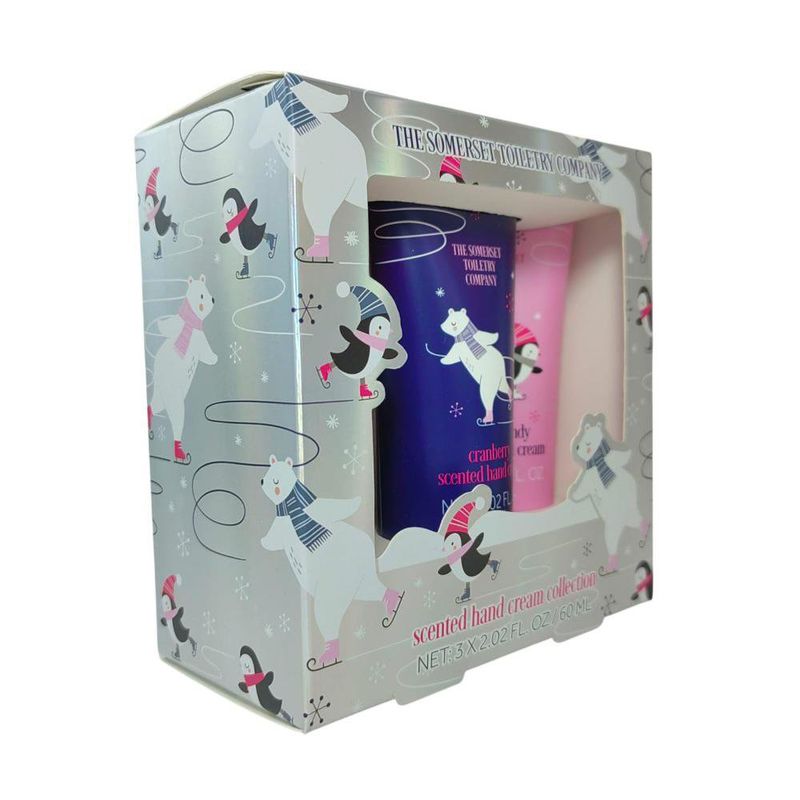 Set de Cremas de Manos Arándanos, Algodón de Azúcar y Galleta Dulce 60 Ml