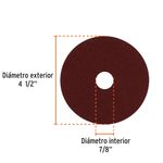 Discos de Lija para Soldadura de 7 x 7/8 plg Grano 80 5 Piezas