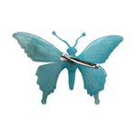 Mariposa Decorativa Azul con Brillo Escarchado