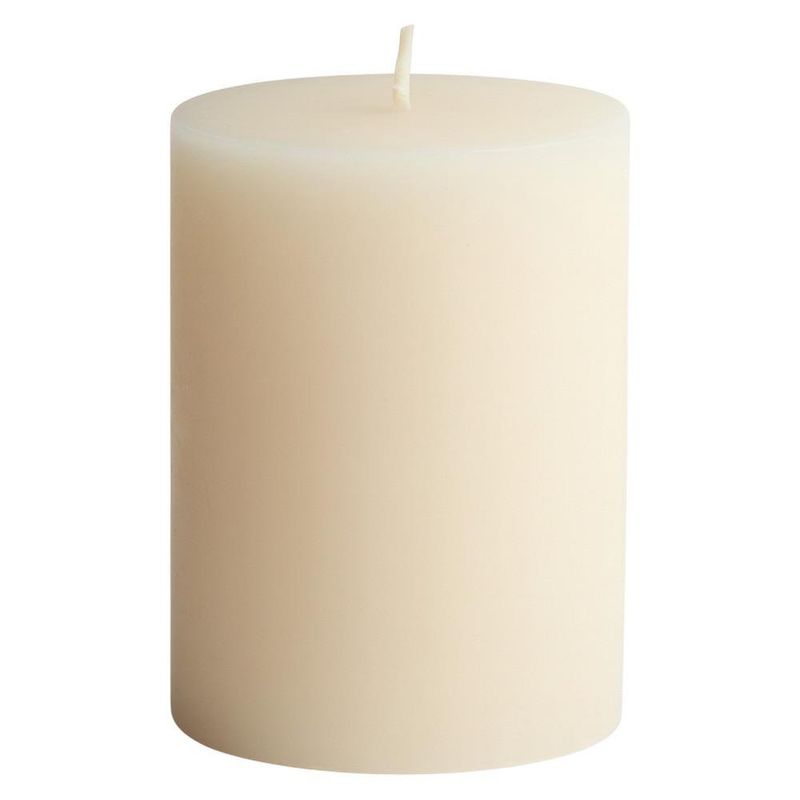 Vela Cilíndrica Beige con Aroma Mediana