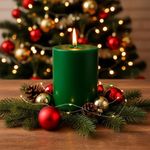 Vela Cilíndrica Verde Aromática Mediana