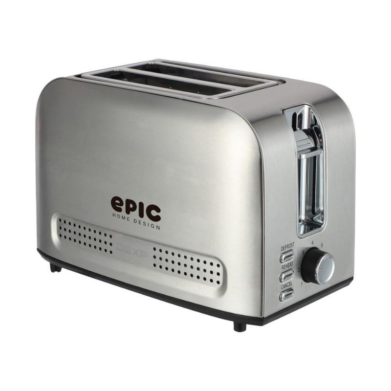 Tostador de Acero Inoxidable 2 Ranuras con 7 Niveles 850 W