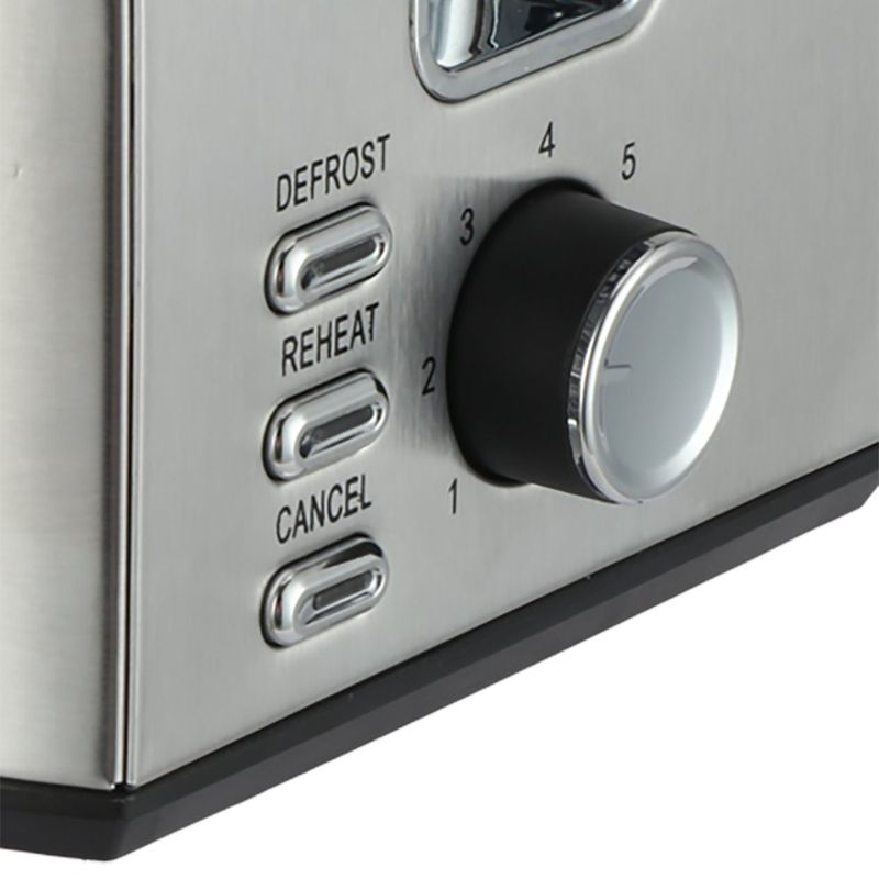 Tostador de Acero Inoxidable 2 Ranuras con 7 Niveles 850 W