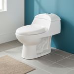 Sanitario de Una Pieza con Descarga Dual Elongado Vescovo Blanco