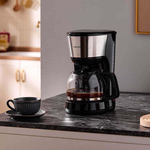 Cafetera Negra con Jarra de Vidrio 1.25 L 10 Tazas