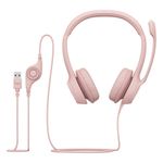 Audífonos con Micrófono H390 USB Rosa
