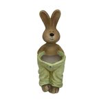 Figura Decorativa Conejo con Pantalón Verde