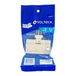 Multicontacto Tipo Bisagra Aterrizado de 3 Entradas Blanca