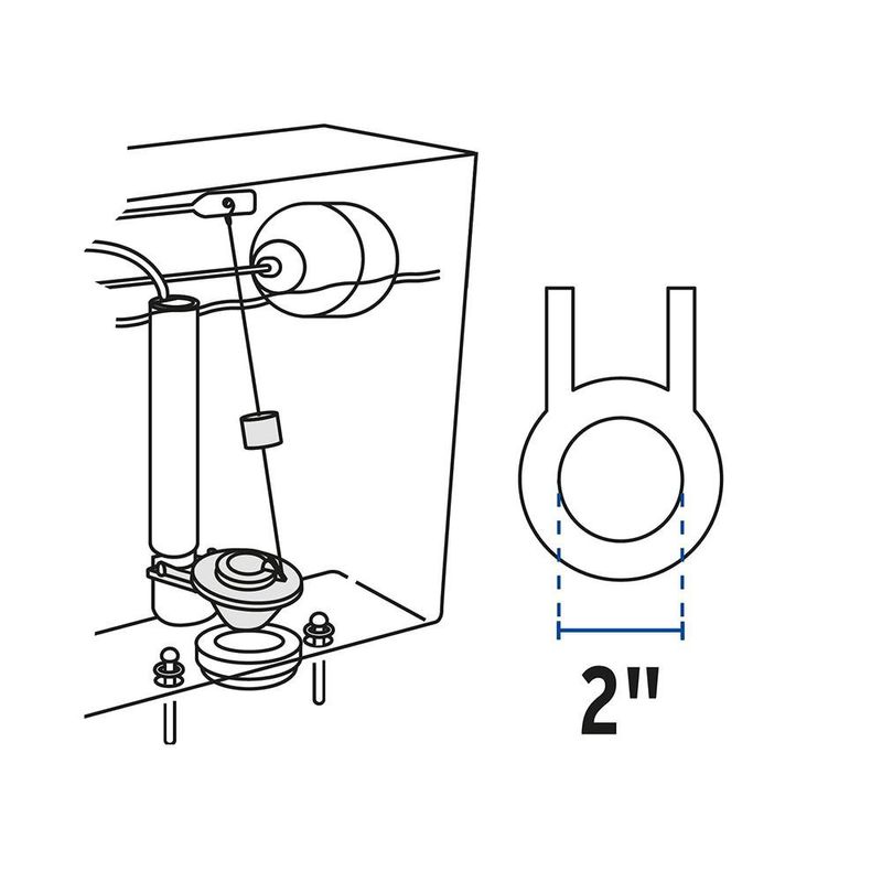 Sapo de PVC Transparente con Cadena 2 Plg