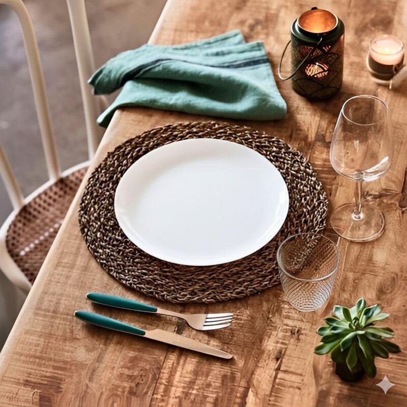 Plato Para Cena Diwali Blanco 9.8 Plg