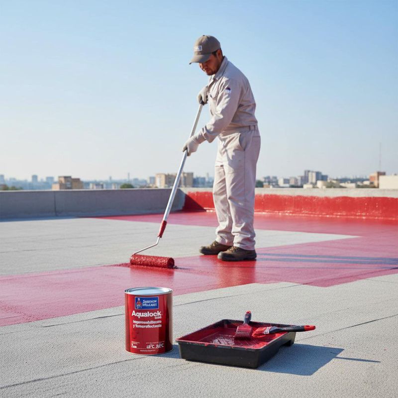 Impermeabilizante Aqualock  8000 1 Gal Rojo