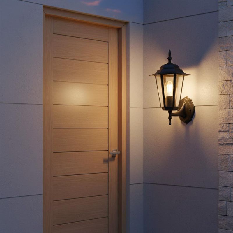 Farol de Pared Exterior Negro 100 W