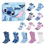 Caja con 12 Pares de Calcetines Diseño Stitch Talla 35