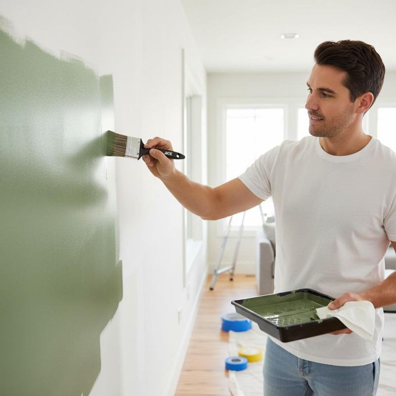 Brocha para Pintura con Mango Plástico Negro