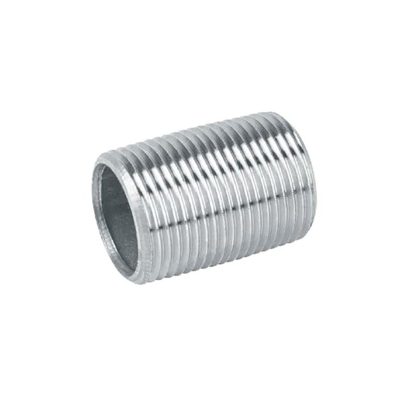 Niple Corrido con Rosca 1 1/2 Plg de Acero Galvanizado