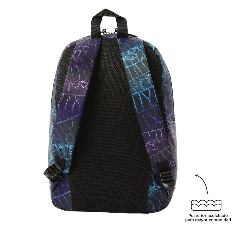 Mochila Negra con Estampado Multicolor Tocax