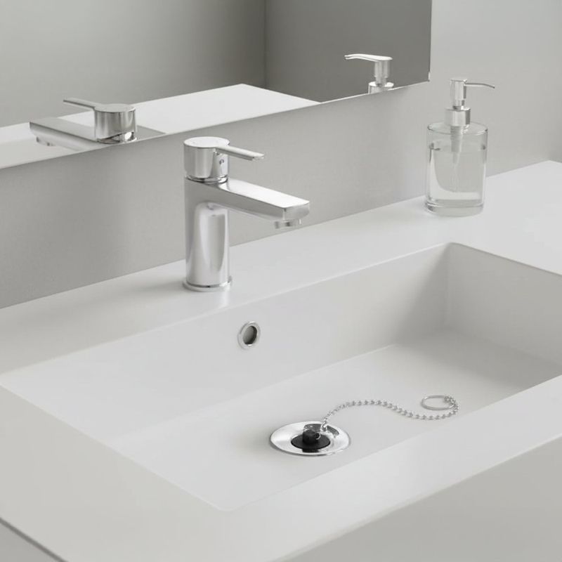 Desagüe para Lavamanos Plástico con Rebosadero Cromo 1 1/4 Plg