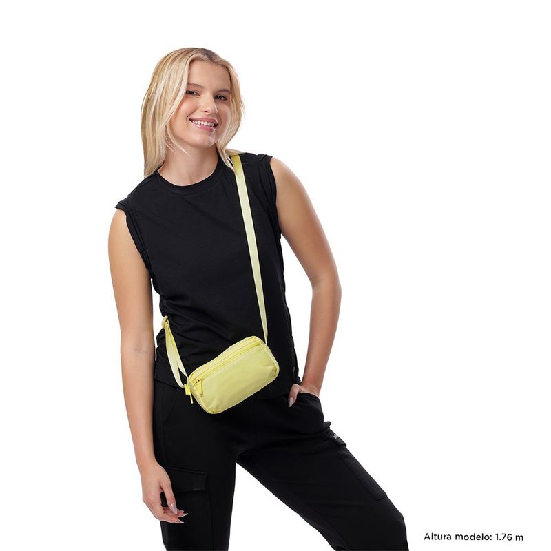Bolso Cruzado Crossbody Amarillo Rectangular Pequeño