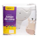 Set de Cuna Estampado Jungla Unisex 3 Pzas