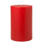 Vela Roja Cilíndrica Mediana para Decoración Navideña