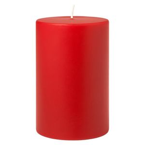 Vela Roja Cilíndrica Mediana para Decoración Navideña