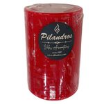 Vela Roja Cilíndrica Mediana para Decoración Navideña