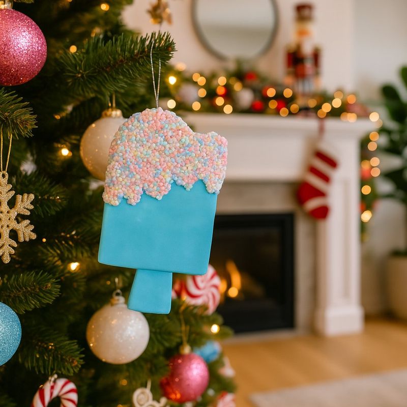 Pick Decorativo de Paleta de Helado Azul