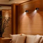 Lámpara Spot Negra con Interior Dorado para Riel