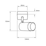 Lámpara Spot Negra con Interior Dorado para Riel