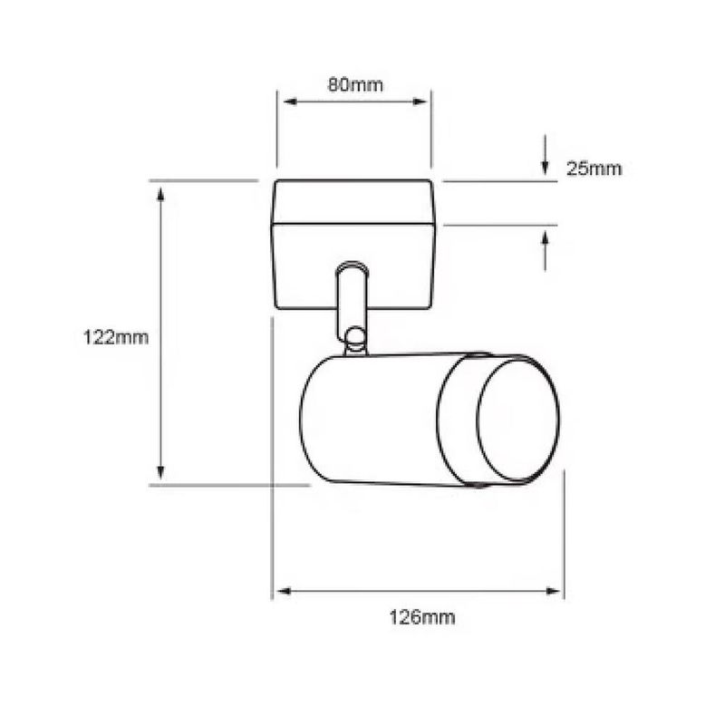Lámpara Spot Negra con Interior Dorado para Riel