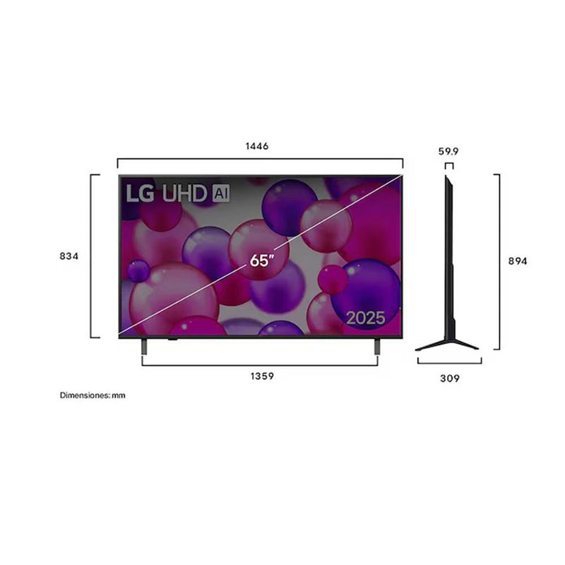 Televisor Smart Ultra HD 4K con AI Modelo 2025 de 65 Plg