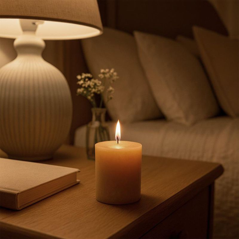 Vela Chica Beige 4 Cm