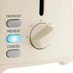 Tostador de Pan Crema 2 Ranuras con Función Reheat