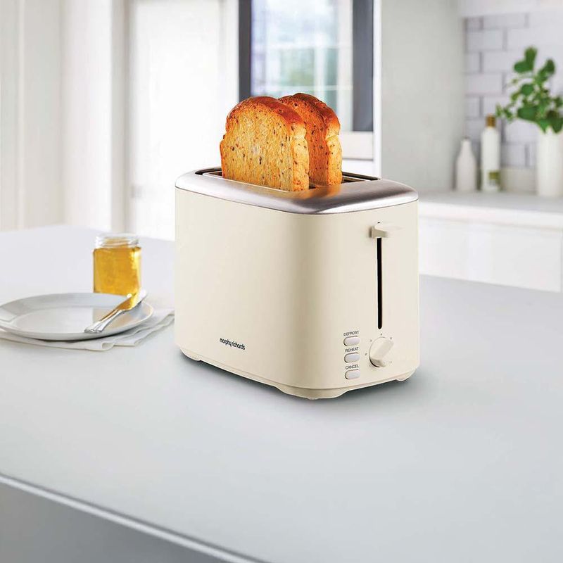 Tostador de Pan Crema 2 Ranuras con Función Reheat