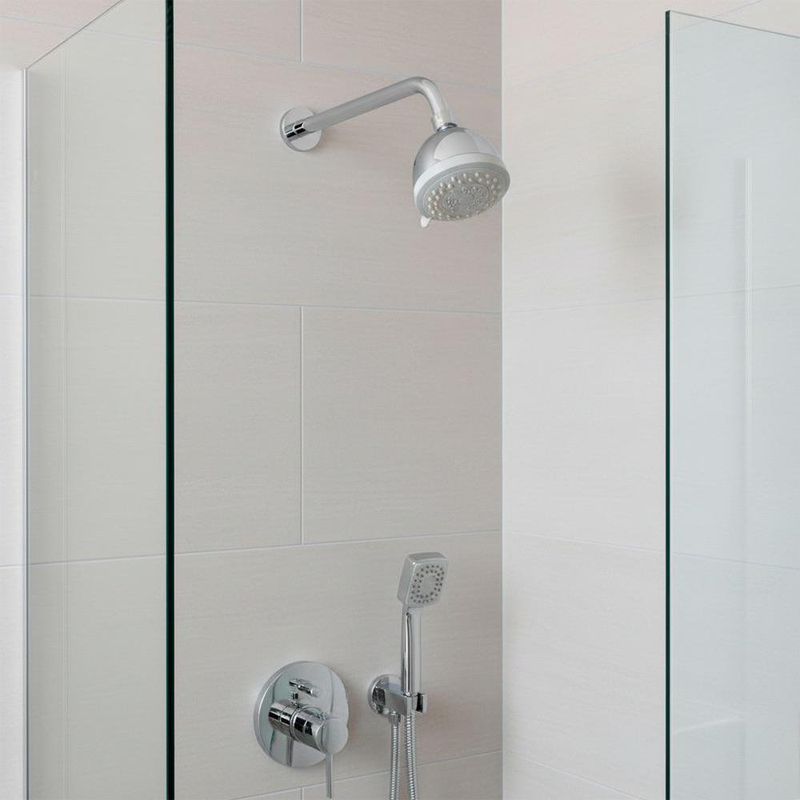 Regadera Fija Redonda Basic Cromo 3 Plg