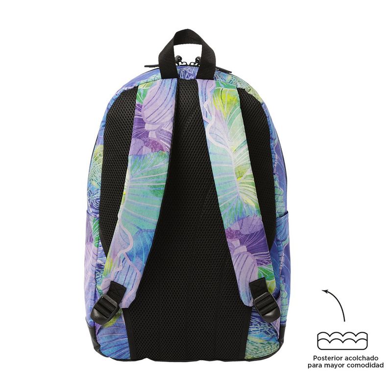 Mochila con Estampado Floral Violeta Tocax