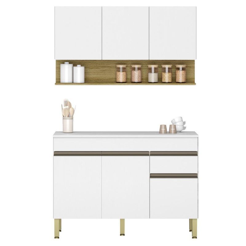 Mueble de Cocina Completo Line Color Blanco de 120 Cm