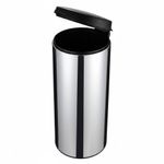 Basurero Sistema Sensor de Metal Plateado 50 L