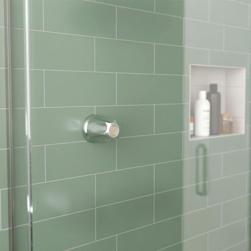 Manija tipo Pomo Cromada para Ducha con Indicador