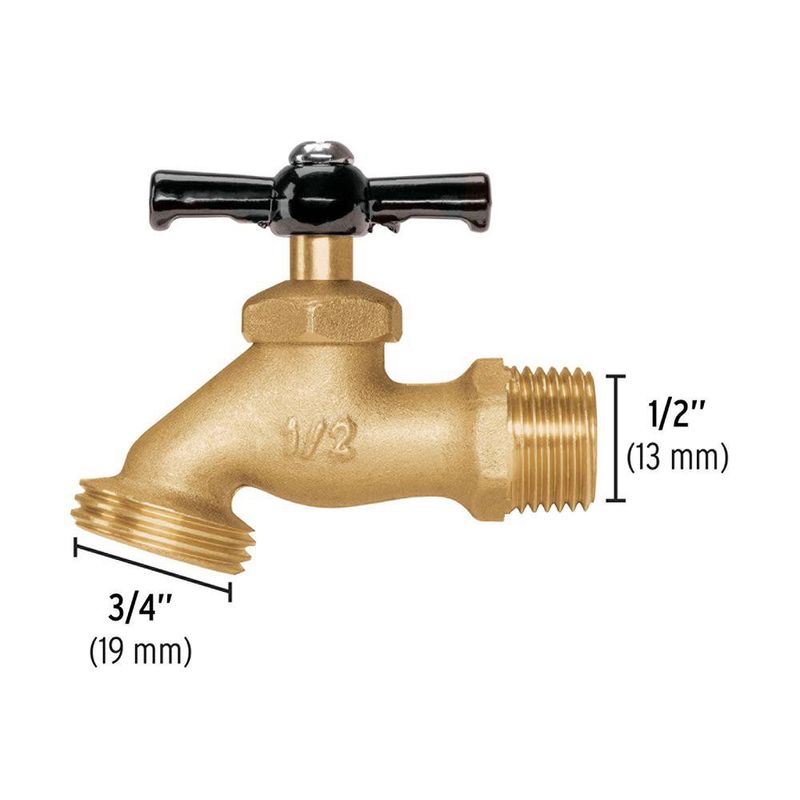 Chorro de Globo de Latón 1/2 Plg