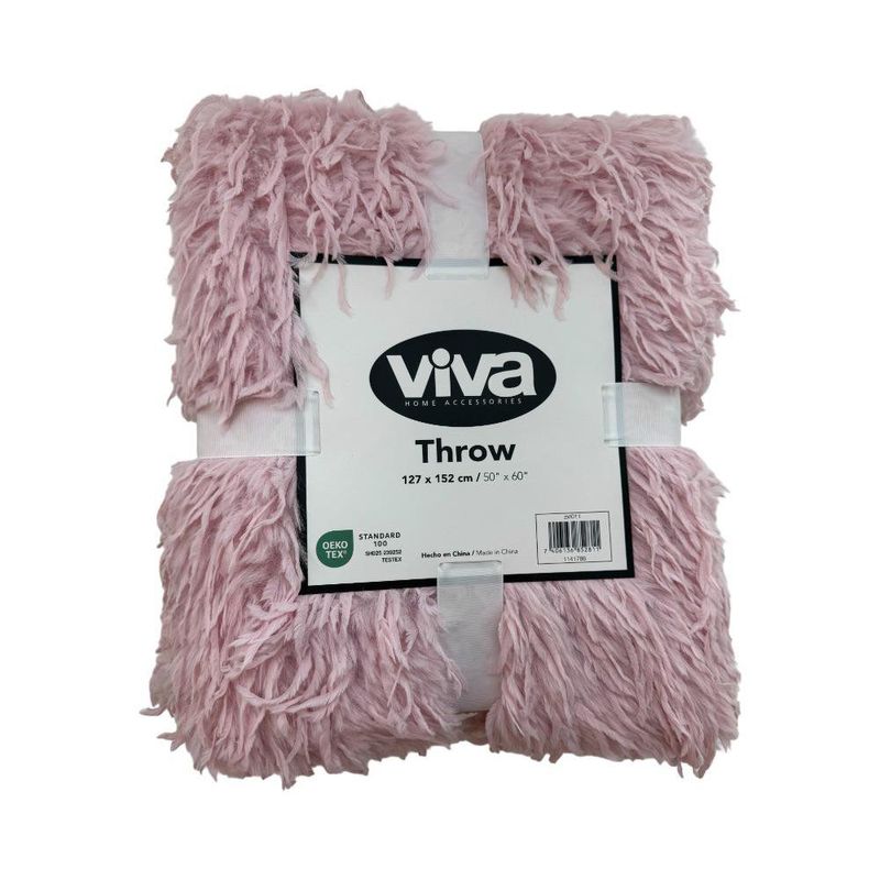 Throw tipo Peluche Rosa 127 x 152 Cm