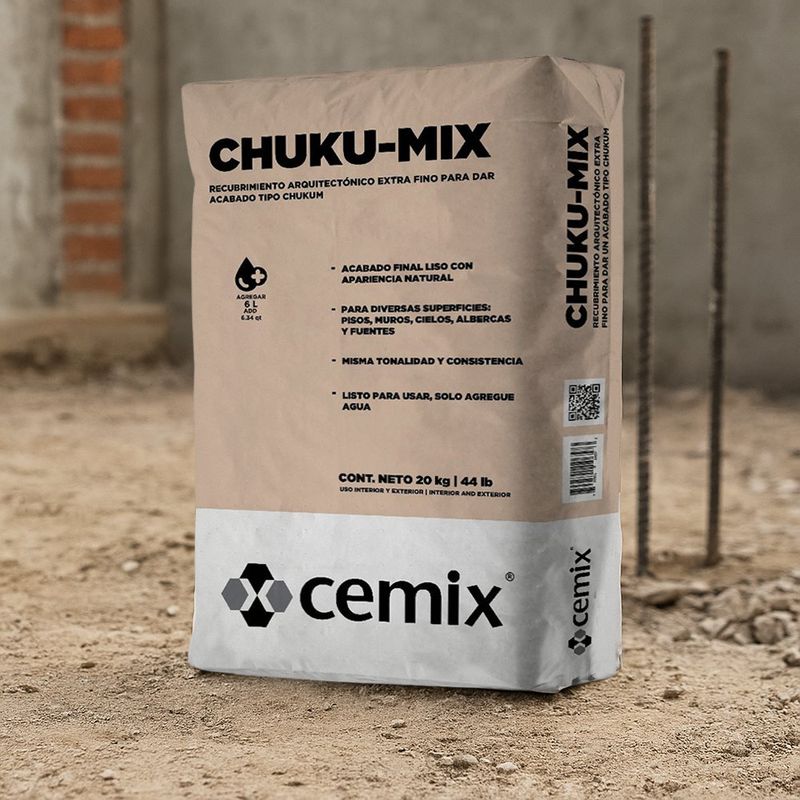 Recubrimiento Arquitectónico Chuku-Mix de 20 Kg