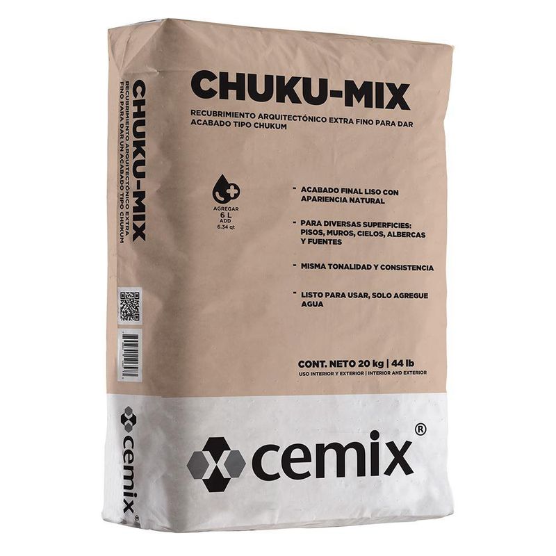 Recubrimiento Arquitectónico Chuku-Mix de 20 Kg