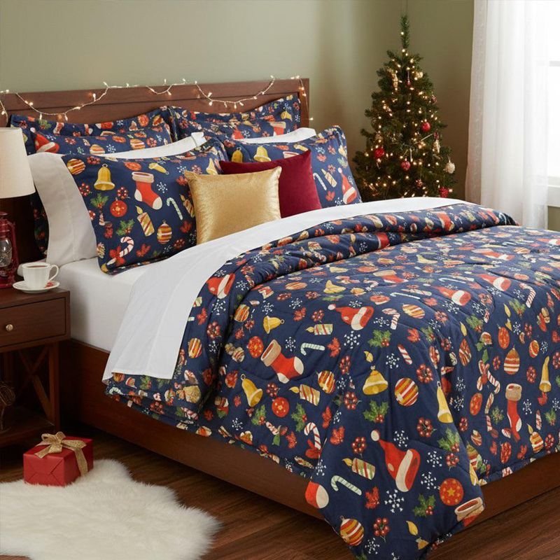 Edredón con Navideño de Diseño Botas Tamaño Imperial